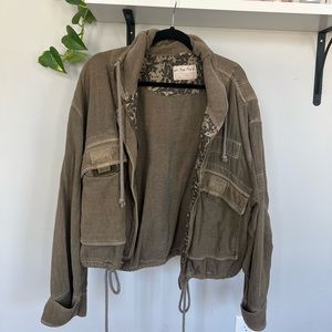free people utility jacket (size m)